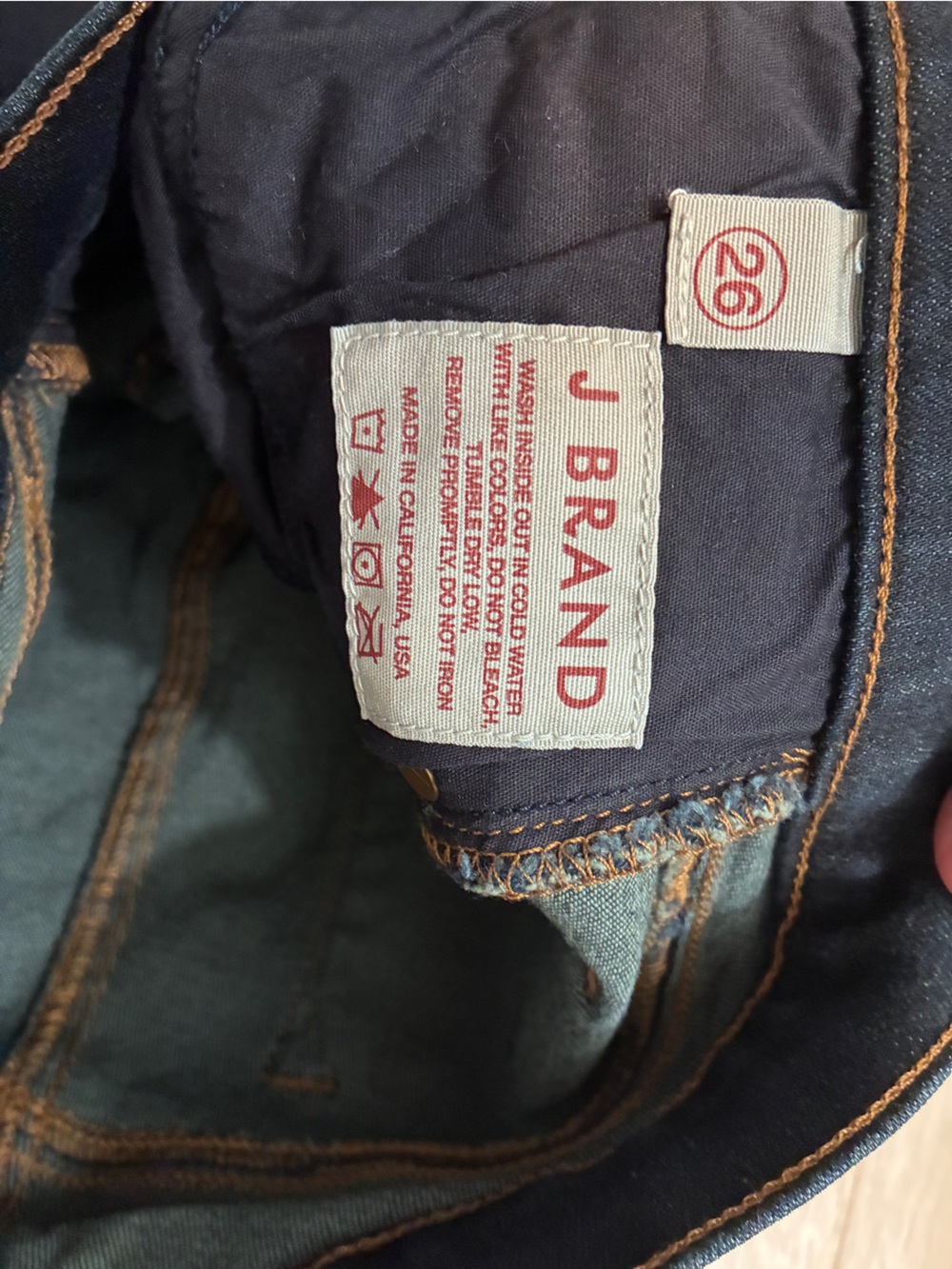J Brand Janet Dark Indigo Flare Jeans Size 26 Raw Hem Bootcut Stretch Denim - Picture 6 of 13